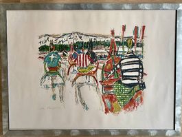 ALOIS CARIGET Lithographie handsigniert 1958