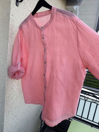 Colles Leinen Sommerhemd Lachs L/XL