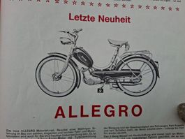 ALLEGRO SACHS MOFA 2GANG ASR FAHRRÄDER WELTMEISTER 1964