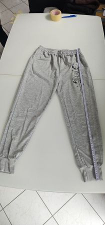 Graue Jogginghose mit Mond und Rose, neuwertig, Grösse XL