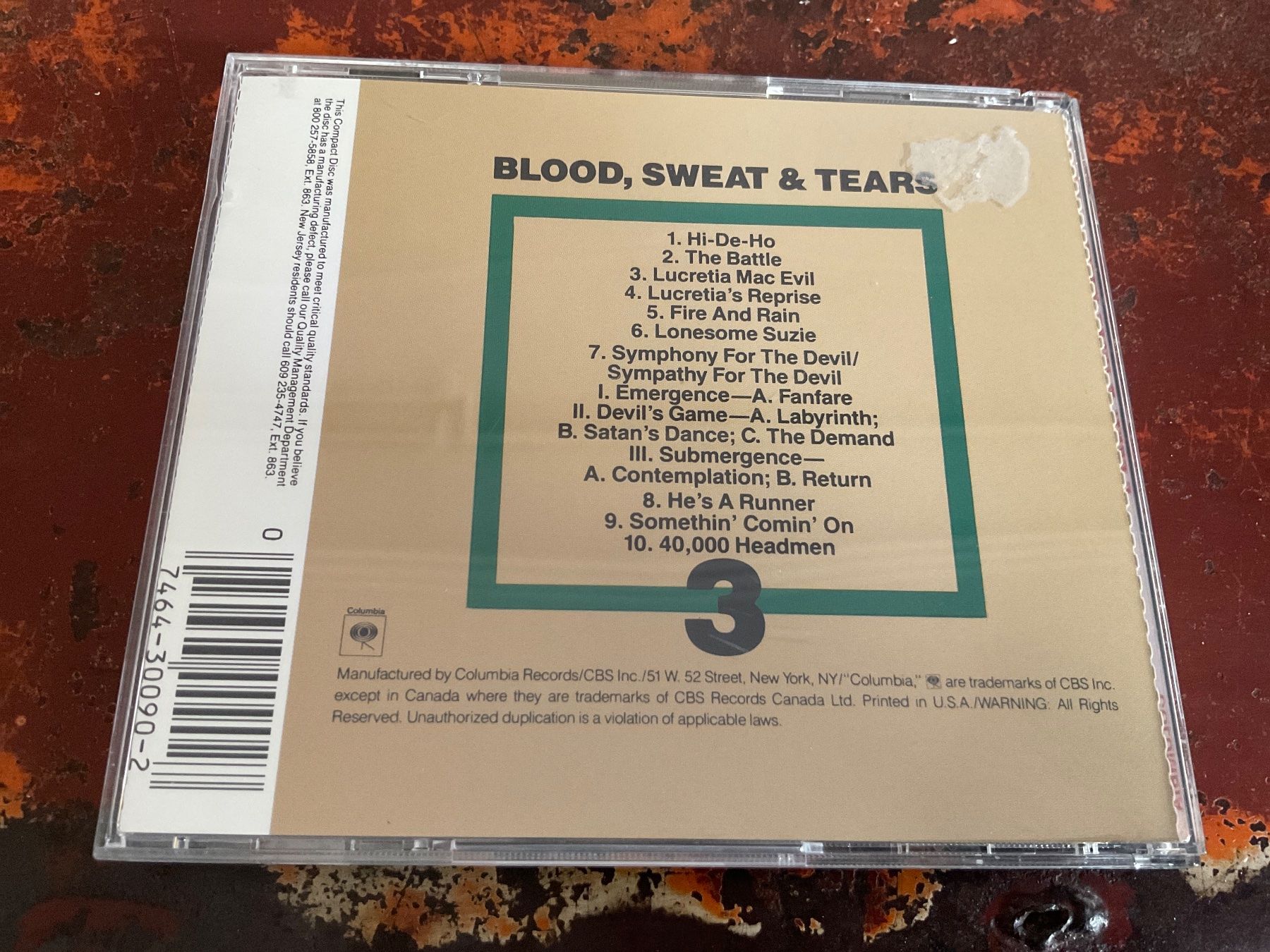 CD: Blood,Sweat& Tears 3. CD – Usato da Delémont venduto da vinylfreak01 1