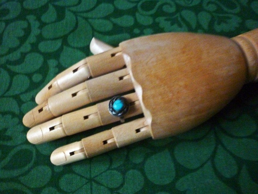 Anelli: Vintage SilberRing mit Türkis – Usato da Adliswil venduto da di_hans 1