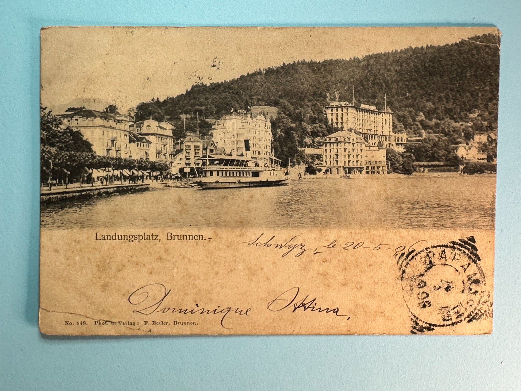 Cartoline postali: Landungsplatz, Brunnen - 1906 – Usato da Steg VS venduto da danwer74