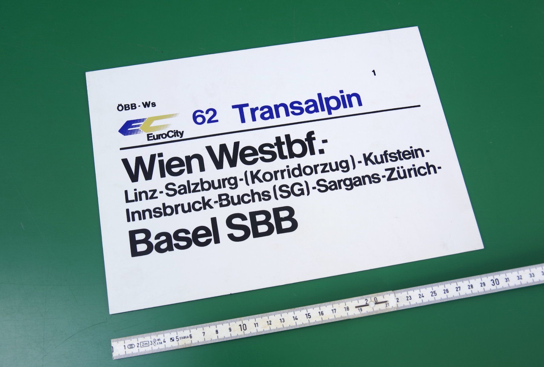 SBB/CFF/FFS Insegne: Originale Zielanzeigetafel der SBB CFF FFS/ÖBB – Nuovo (secondo la descrizione) da Frauenfeld venduto da Danielpwiedmer