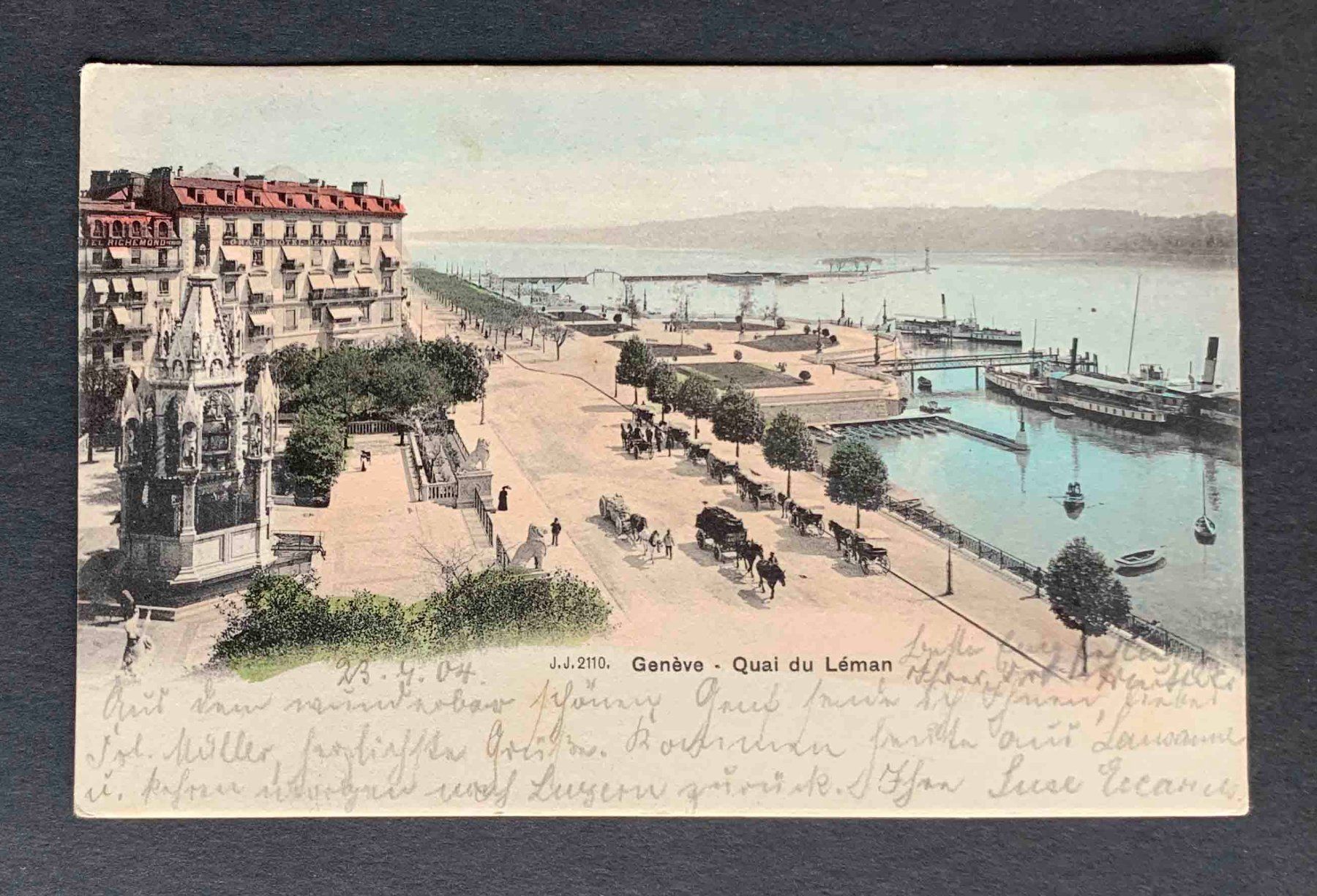 Cartoline postali: AK Genève Quai du Léman – Usato da Goldau venduto da artelier1
