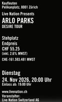 1 Ticket Arlo Parks 24.11.2026, Zürich