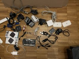 lot Assortiment câbles, adaptateurs et chargeurs divers