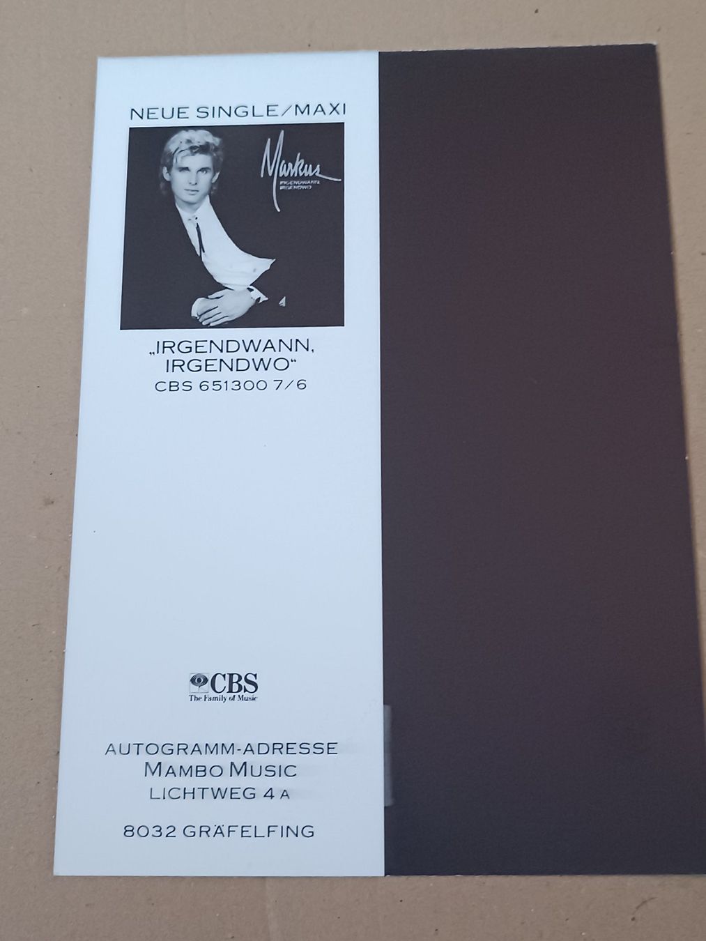 Autografi: Markus - signiert Autogrammkarte – Usato da Menziken venduto da Autogramme 1