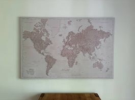 Weltkarte aus Kork