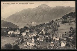 Morschach, Ortsansicht mit Rigi-Hochfluh