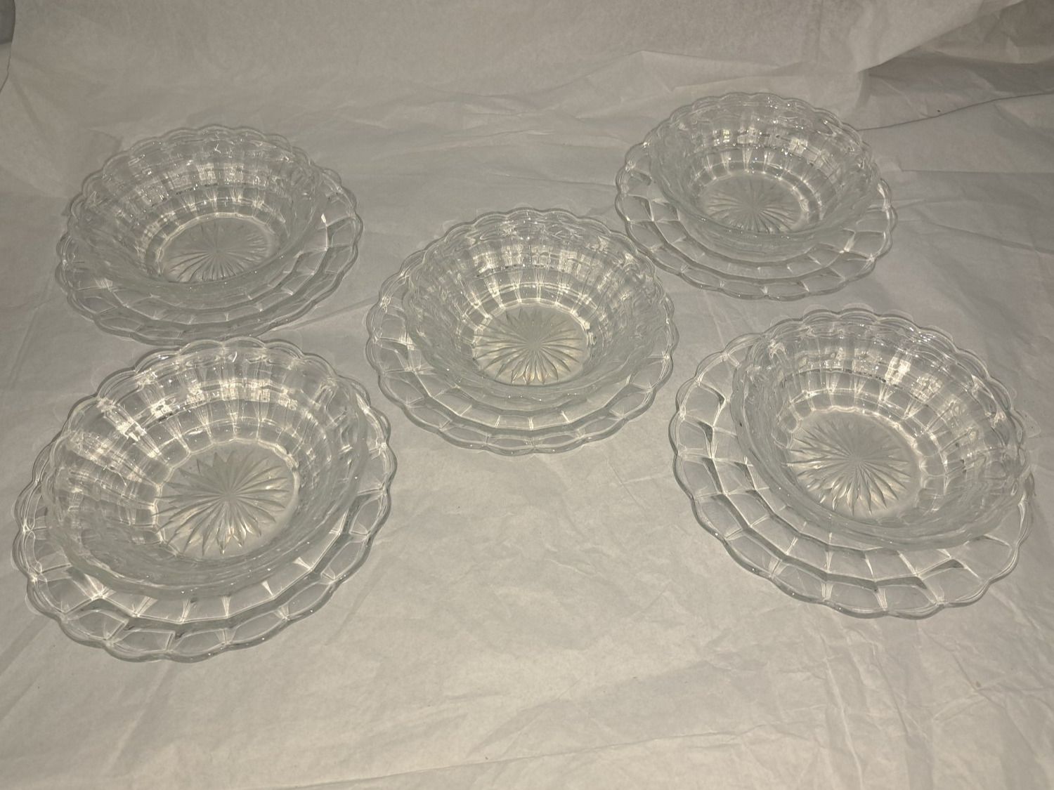 Set di piatti: 5 Dessertschalen mit Teller – Usato da Figino venduto da mayam63