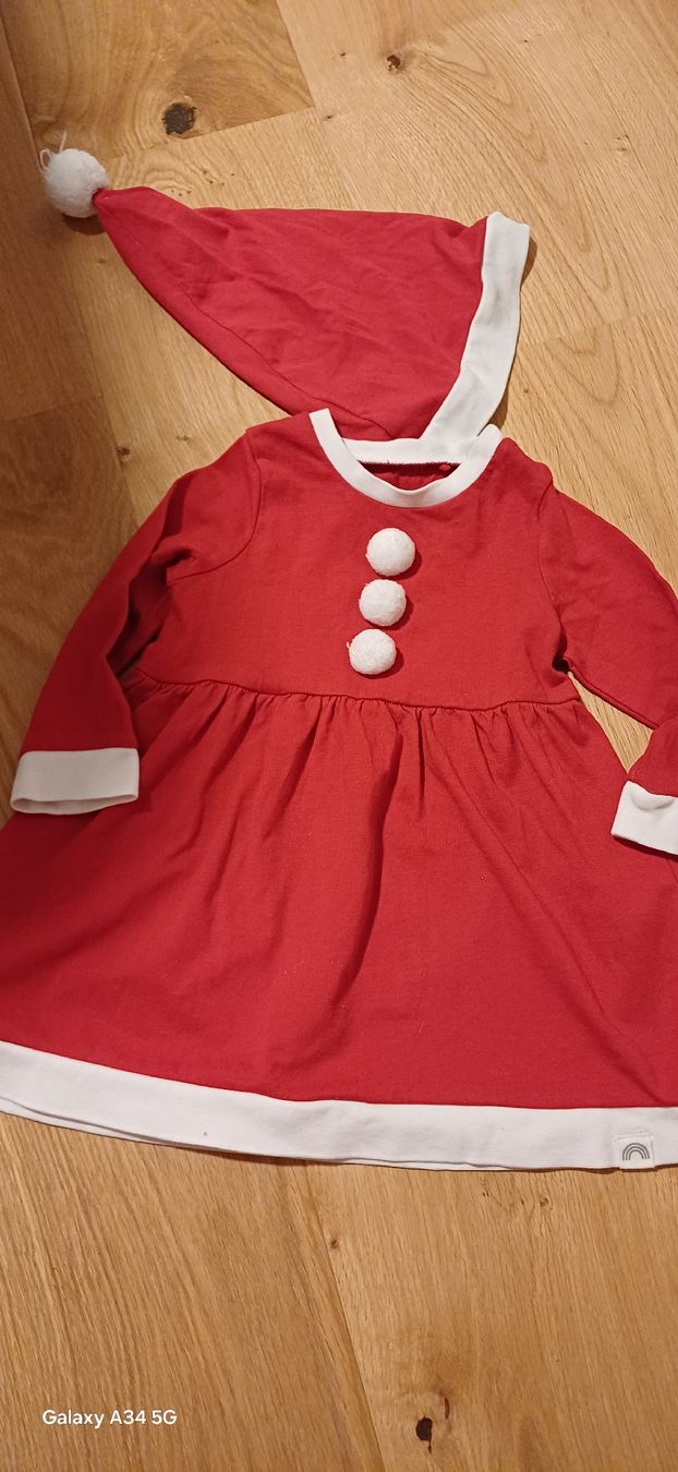 Kleiderpakete & -sets: Weihnachtskleid mit Mütze, Grösse 74, – Neu (gemäss Beschreibung) aus Riniken von Lessy- 1
