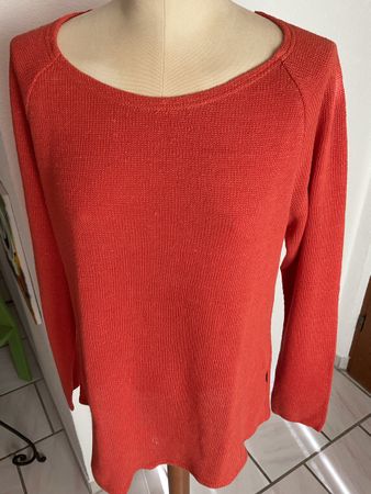 Damen Pullover Linara Leinen orange Grösse XL neu