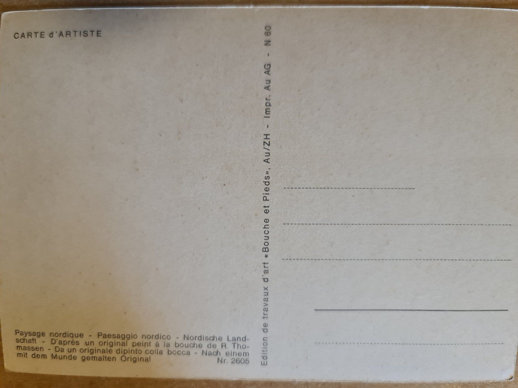 Ansichtskarten: Ansichtskarte Winterbild von R. Thomassen 50 – Neu (gemäss Beschreibung) aus Dintikon von Vexi 1