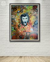 Gorgon-Oil Leinwand Kunst Doks