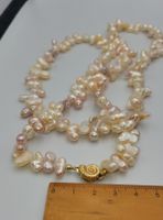 Gold 585 Perlen Kette Mit Gold Verschluss