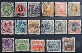 Dänemark ex. Kat. 29-114 */gest. 1875/1921 Kat. 169 Euro
