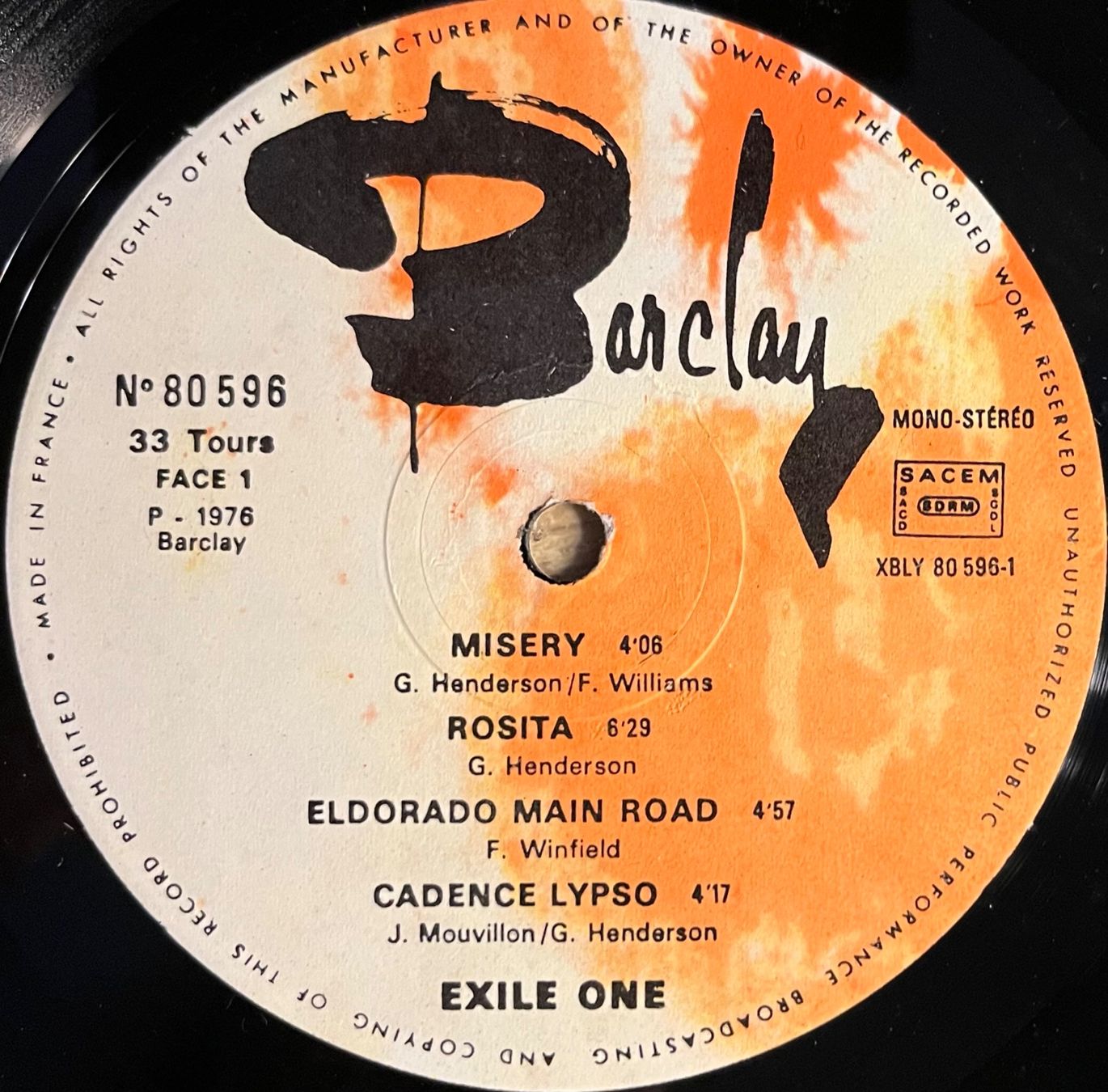 Dischi in vinile: EXILE ONE - EXILE ONE - 33 Tours – Usato da Bussigny venduto da vinyl-pas-cher 2