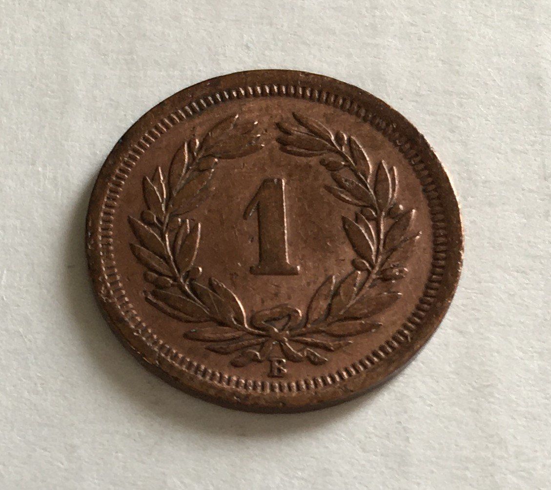 Tutti le monete: 1898 1 Rappen vz – Usato da Kirchberg SG venduto da Helveticus00 1
