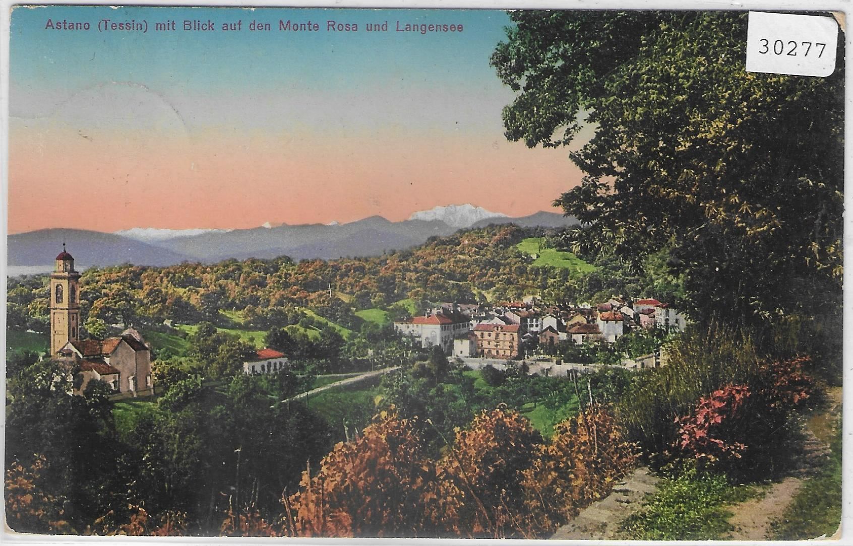 Cartoline postali: Astano mit Blick auf den Monte Rosa und – Usato da Ettingen venduto da Kartenplanet