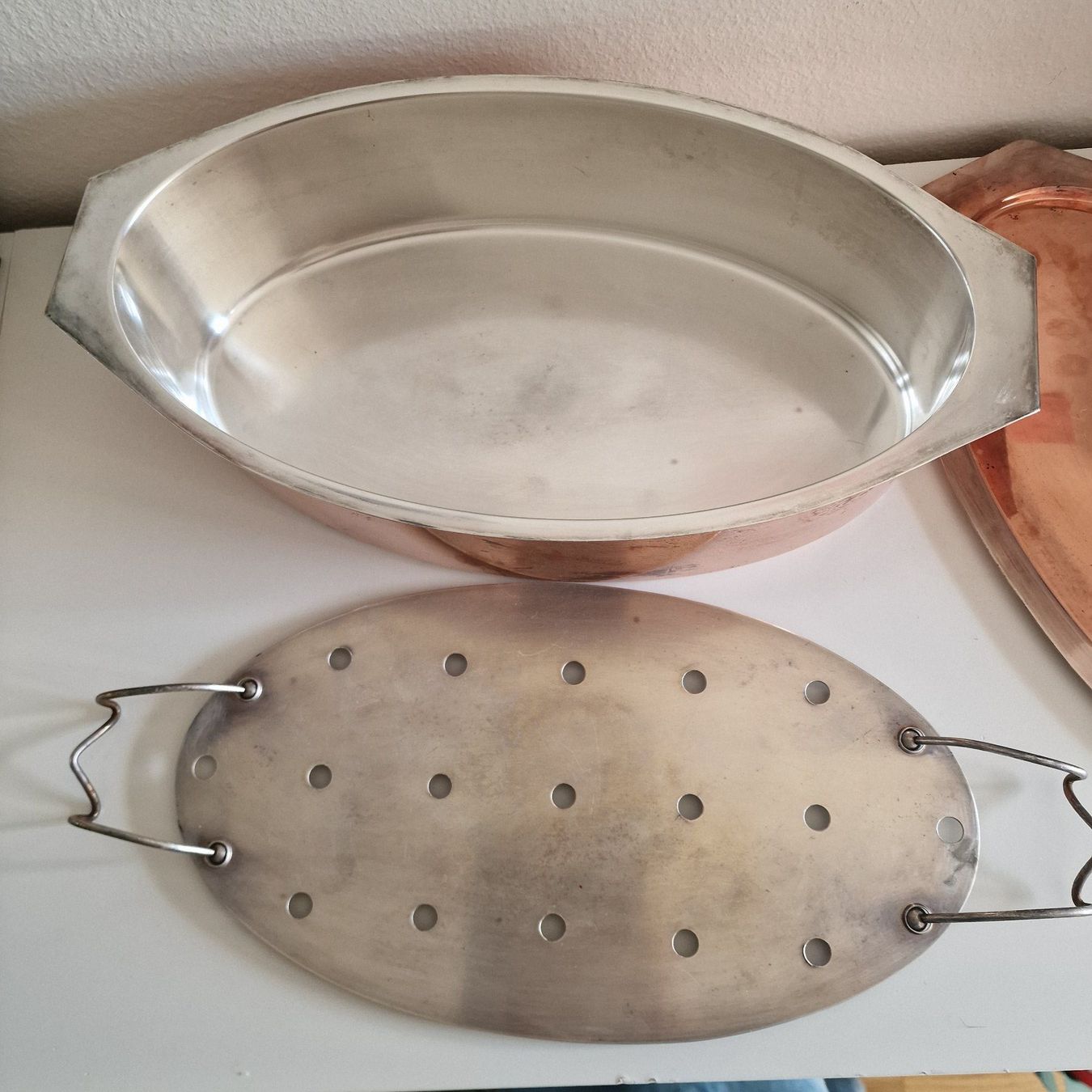 Padelle: Großer ovaler Kupferbehälter mit Deckel SPRING IX – Usato da Birr venduto da dem_9xtm 5