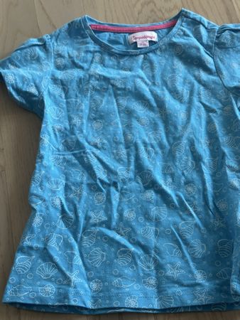 Impidimpi T-Shirt, Gr. 110, hellblau mit Muscheln