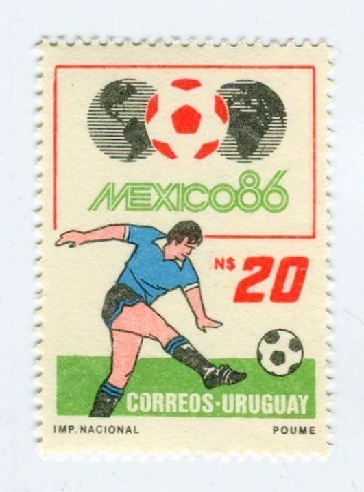 Alle Briefmarken: Briefmarke "Fussball". Uruguay – Neu und originalverpackt aus Basel von Butsch5