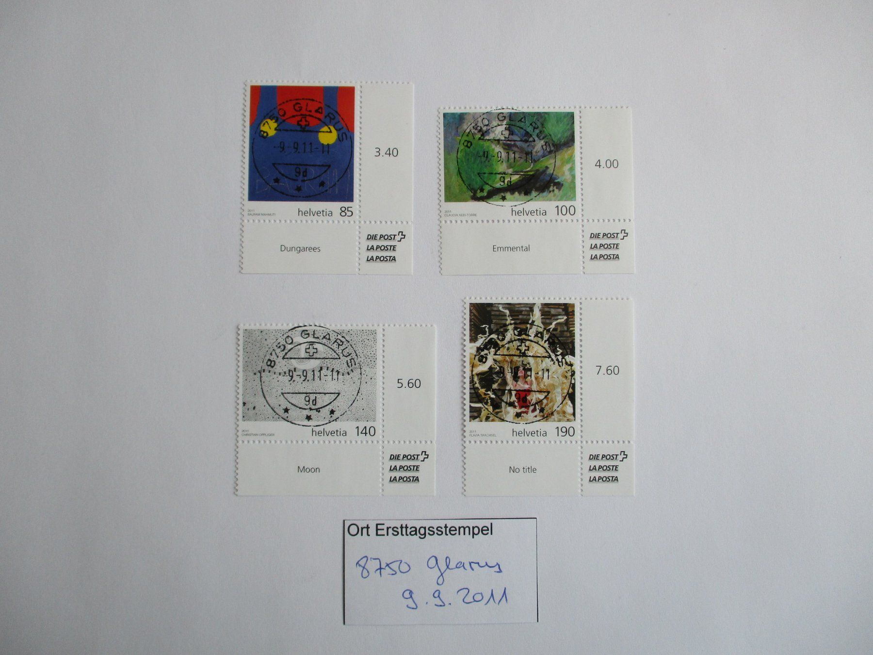 Tous les timbres: Voll Ort Ersttagsstempel 8750 Glarus – D'occasion à Langnau b. Reiden par Aktuell88