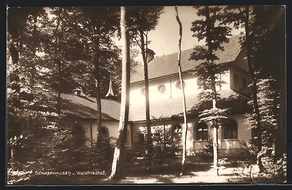 Cartoline postali: AK Schaffhausen, Waldfriedhof, 1920 – Usato da Berlin venduto da bartko-reher