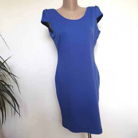 Elégante Robe bleu roi, décolleté arrière- Paprika – Gr. M