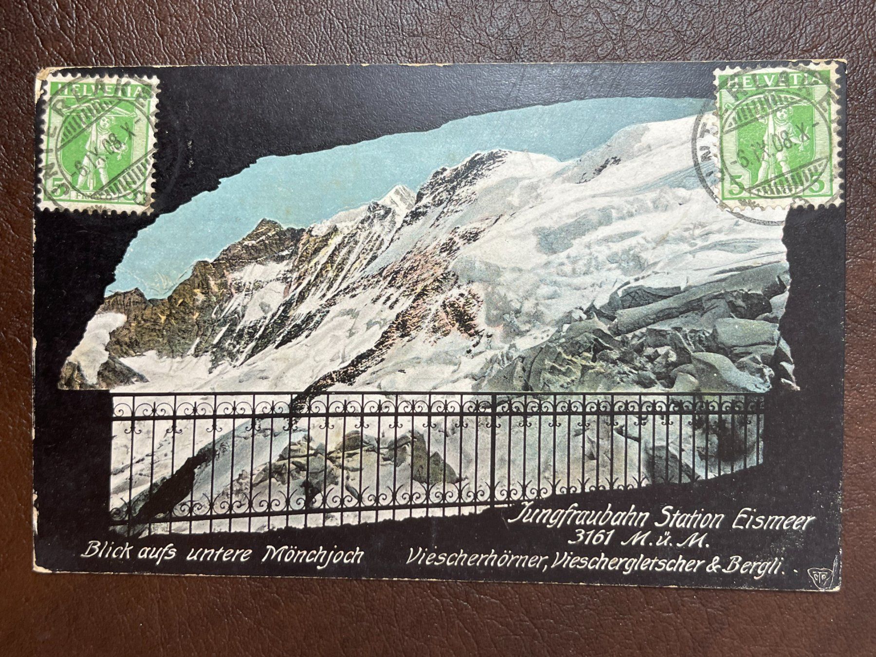 Cartoline postali: AK Jungfraubahn - Station Eismeer, 1908 – Usato da Steg VS venduto da _vinci_