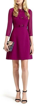 LAST CHANCE! - NEW Ted Baker Finna Bow Bordeaux Dress Kleid