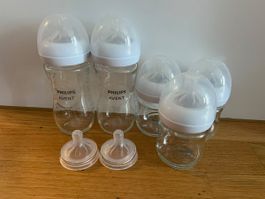 Philips Avent Glas Babyflaschen Set – 5 Flaschen + Sauger