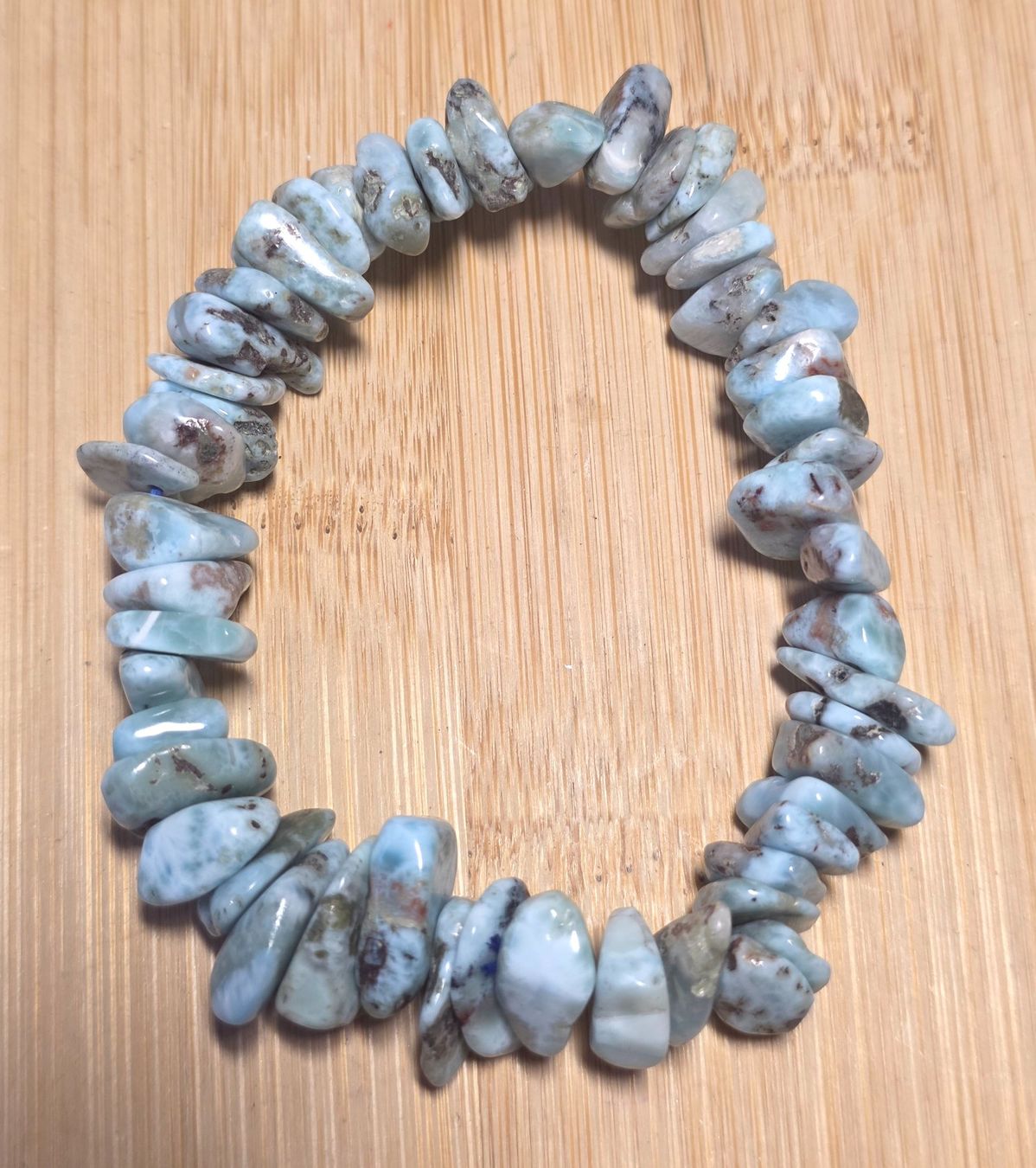 Minerali & Pietre curative: Larimar Splitterarmband A – Nuovo e nell'imballaggio originale da Matzingen venduto da Shay_Crystalz