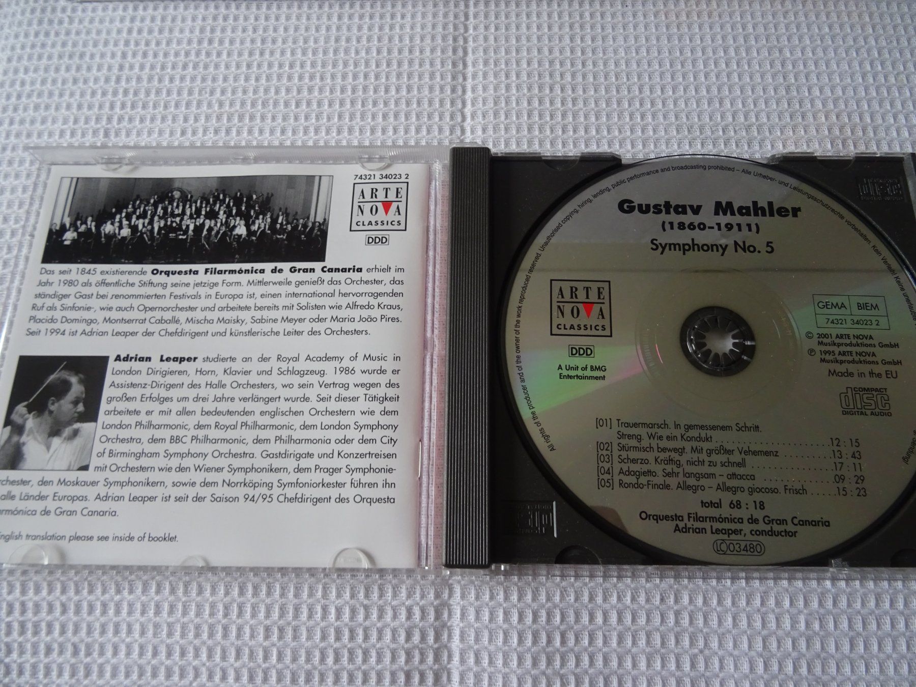 CD: Gustav Mahler, Sinfonie Nr. 5 – Usato da Bilten venduto da Bora3 2