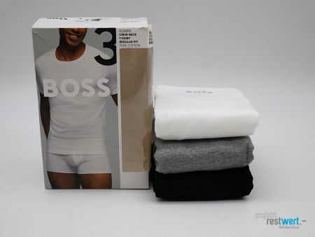 BOSS Rundhals T-Shirt 3er Set (S/W/G) gr. S