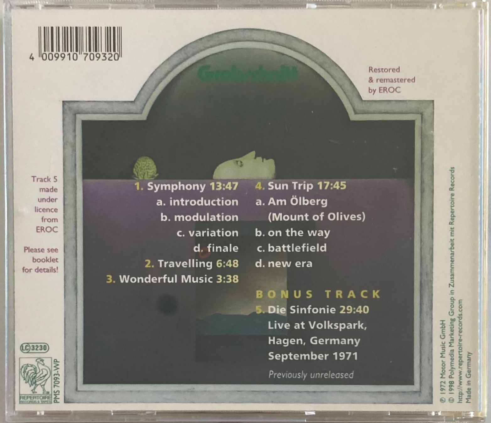 CD: GROBSCHNITT - GROBSCHNITT – Usato da Poliez-Pittet venduto da Newtown-Records 1