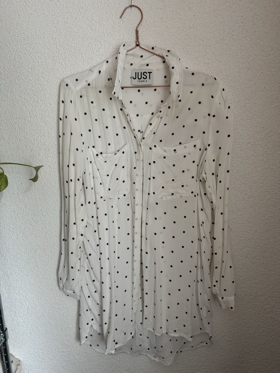 Camicette: JUST Female Bluse Punkte weiss – Usato da Zürich venduto da Zimtstern_92