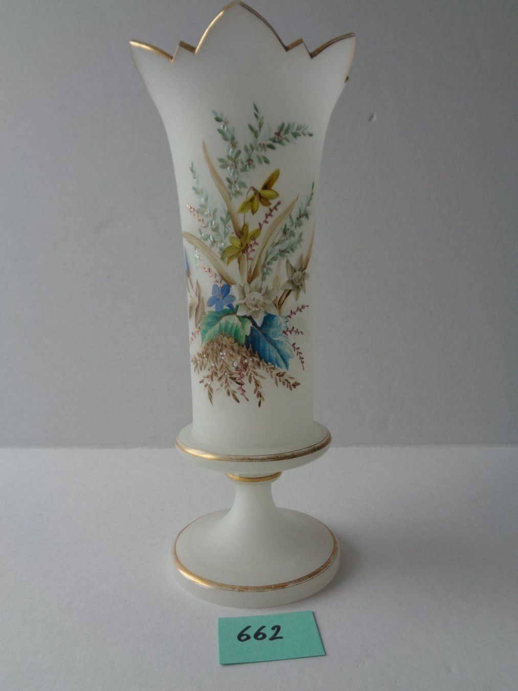 Vasi & Recipienti: Milchglas-Vase handbemalt - Vintage – Usato da Chur venduto da omonia