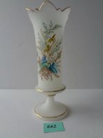 Milchglas-Vase handbemalt - Vintage