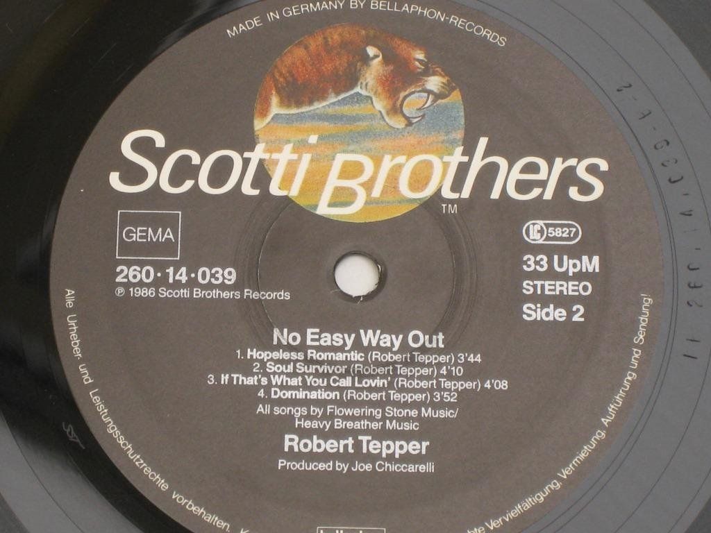 Vinyles: LP - ROBERT TEPPER - NO EASY WAY OUT – D'occasion à Steckborn par Quo7 2