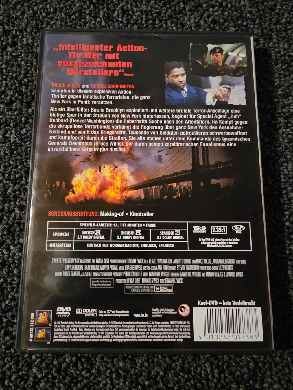 Tutti i DVDs: AUSNAHMEZUSTAND (14468) – Usato da Ruswil venduto da M71 1