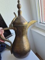 Vintage arabische Dallah Kaffeekanne, Messing/Kupfer, 1970er