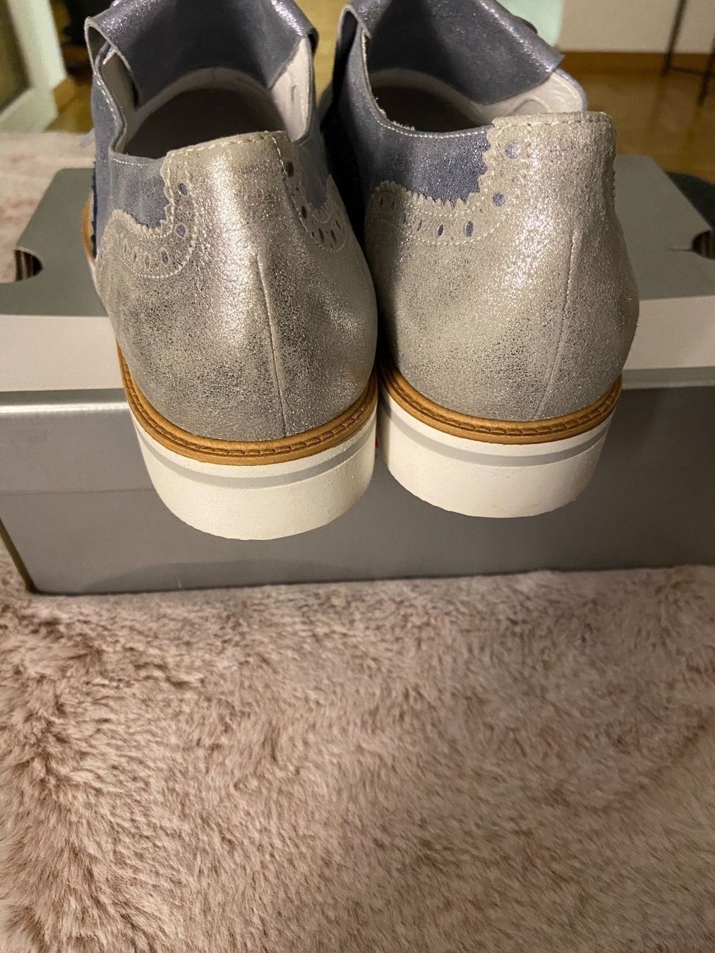 Damenschuhe: Carmens Schuhe Silber/blau  Gr.41 – Neu und originalverpackt aus Frenkendorf von kokira 3