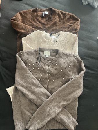 3 Damen Cardigans Set braun beige neuwertig