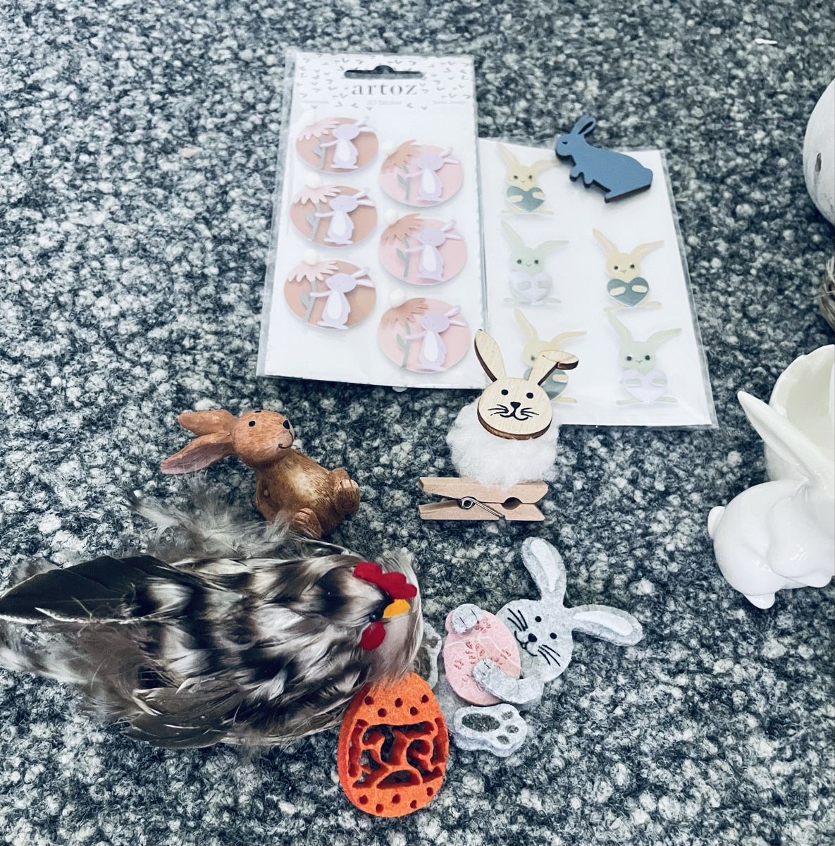 Kit bricolage: Hübsche Osterdeko: Hühner, Hasen, Eierbecher & Stickers! – Nuovo (secondo la descrizione) da Au ZH venduto da Jaggy4 1