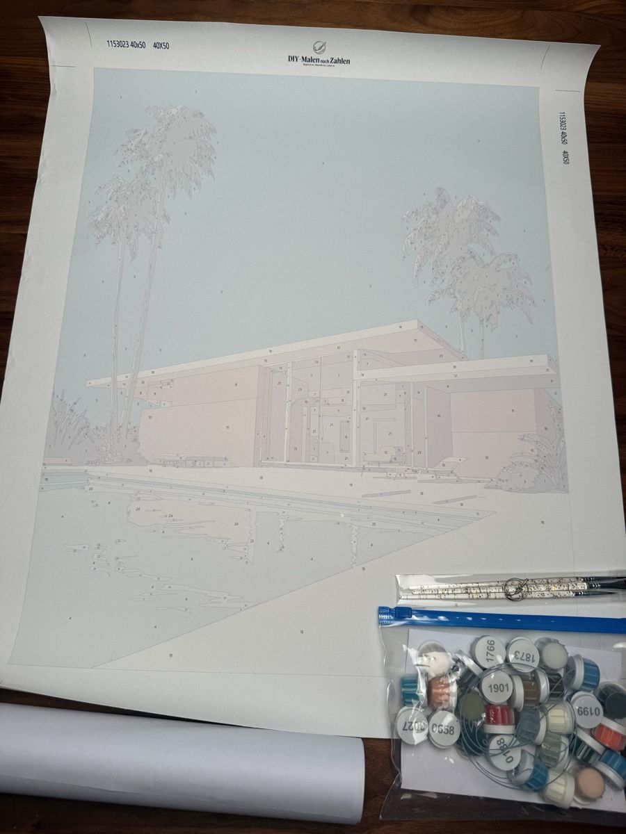 Kit bricolage: Malen nach Zahlen Set, Villa mit Pool – Nuovo e nell'imballaggio originale da Solothurn venduto da milena_03