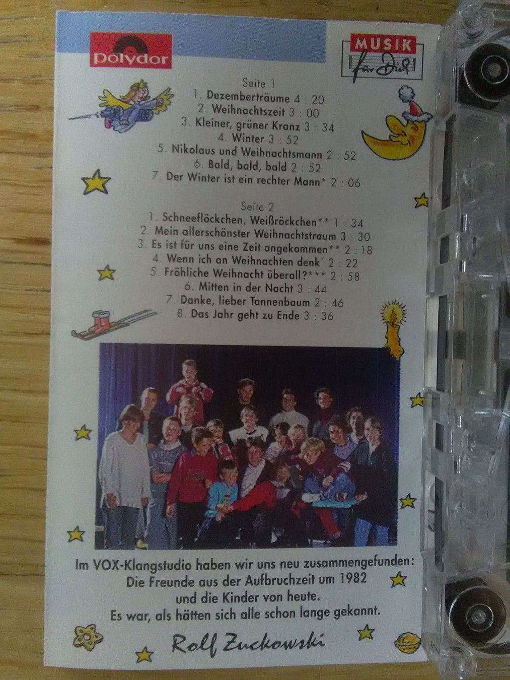 Musicassette: Rolf Zuckowski — Dezemberträume   '1993 – Usato da St.Galllen venduto da elkaphone 5