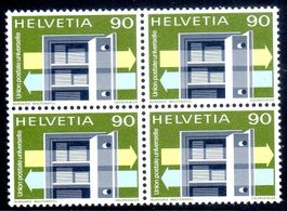 1976 METEOROLOGISCHE WELTORGANISATION GENF 4ERBLOCK ** - LO9