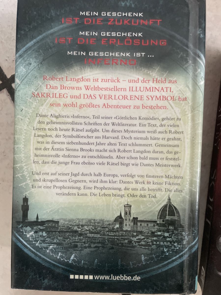 Libri: Buch Dan Brown - Inferno Thriller – Usato da Obergerlafingen venduto da cabo4 1